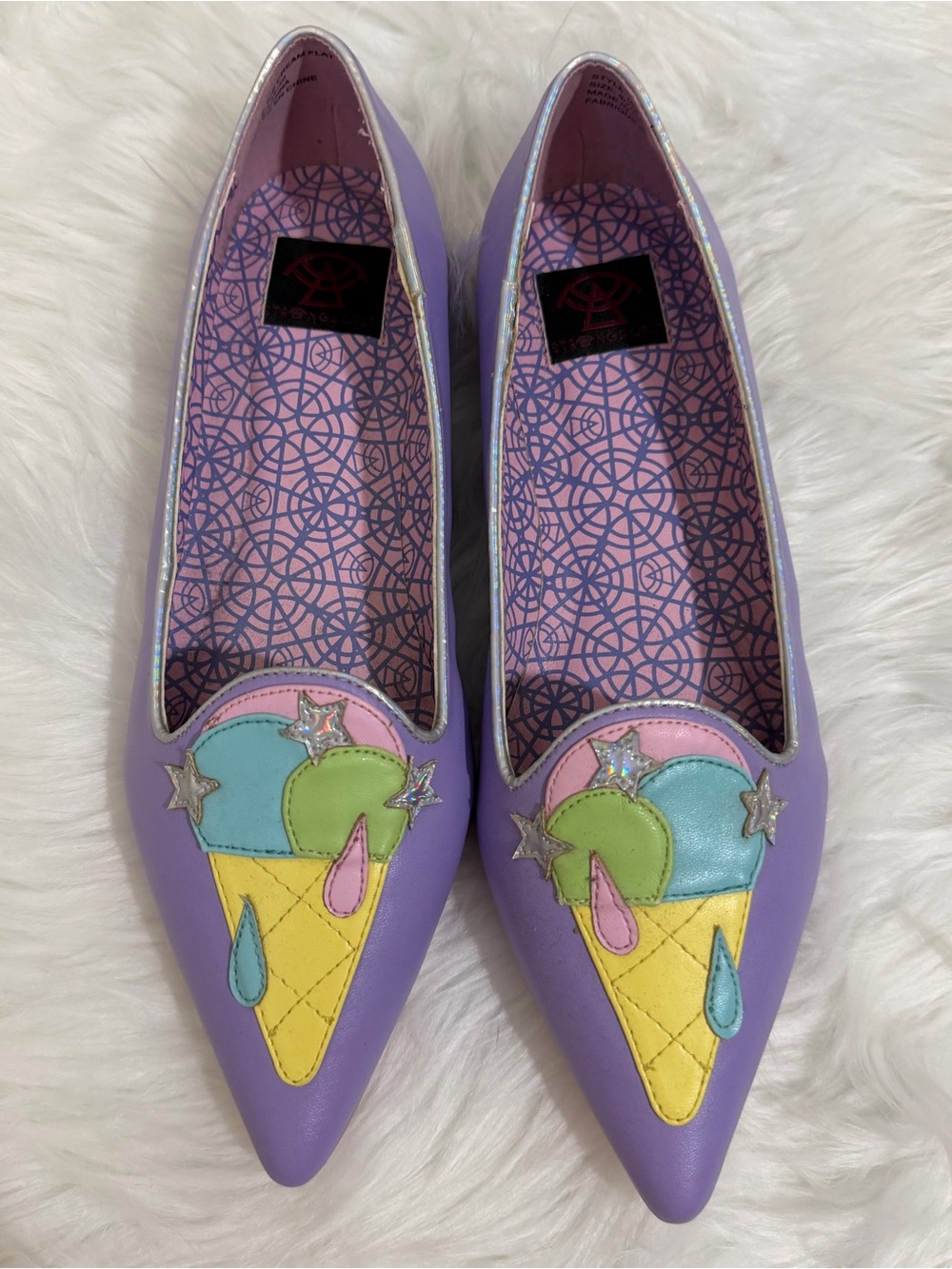 Strange Cvlt Dagger Ice Cream Flats Kawaii Pastel Punk Gothic